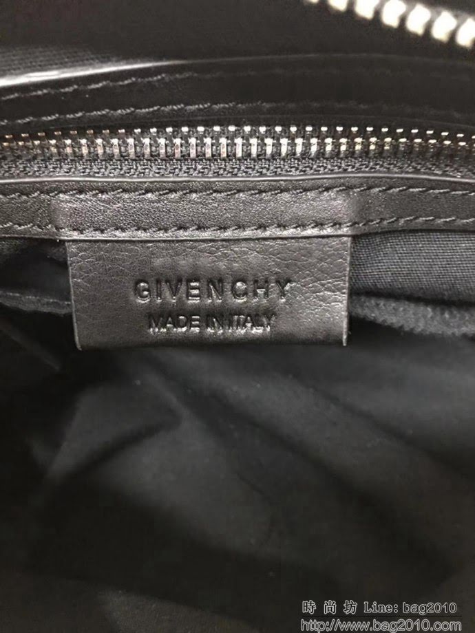 GlVENCHY紀梵希 潘多拉 黑色綿羊皮 銀色五金 100%純棉布 黑色 可手提 肩背  tsg1076